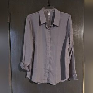 OMSJ Women’s Gray Button Down Shirt